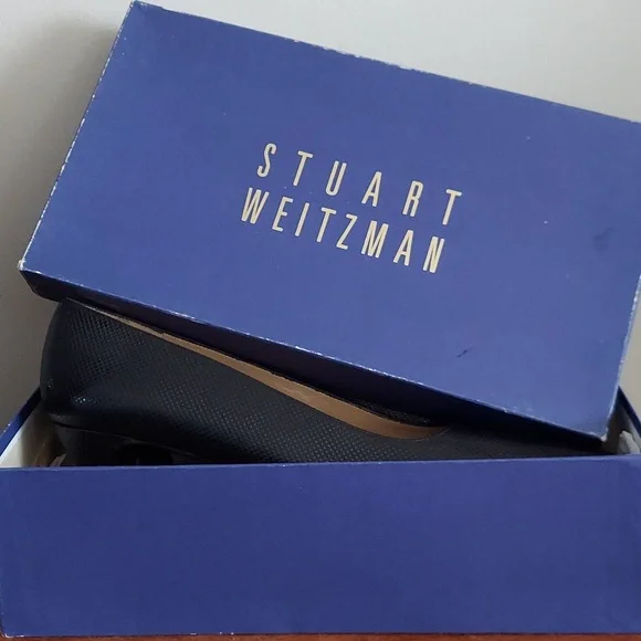 Vintage Stuart Weitzman Ossarah Chex Calf Heels 10.5 AA Womens Black - Picture 13 of 13